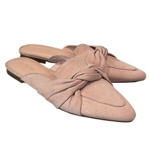 J. CREW LOAFER MULES WITH TWIST SHOES BLUSH COLOR 7.5
